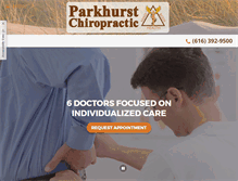 Tablet Screenshot of parkhurstchiropractic.com